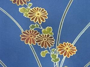 アンティーク　菊模様刺繍名古屋帯